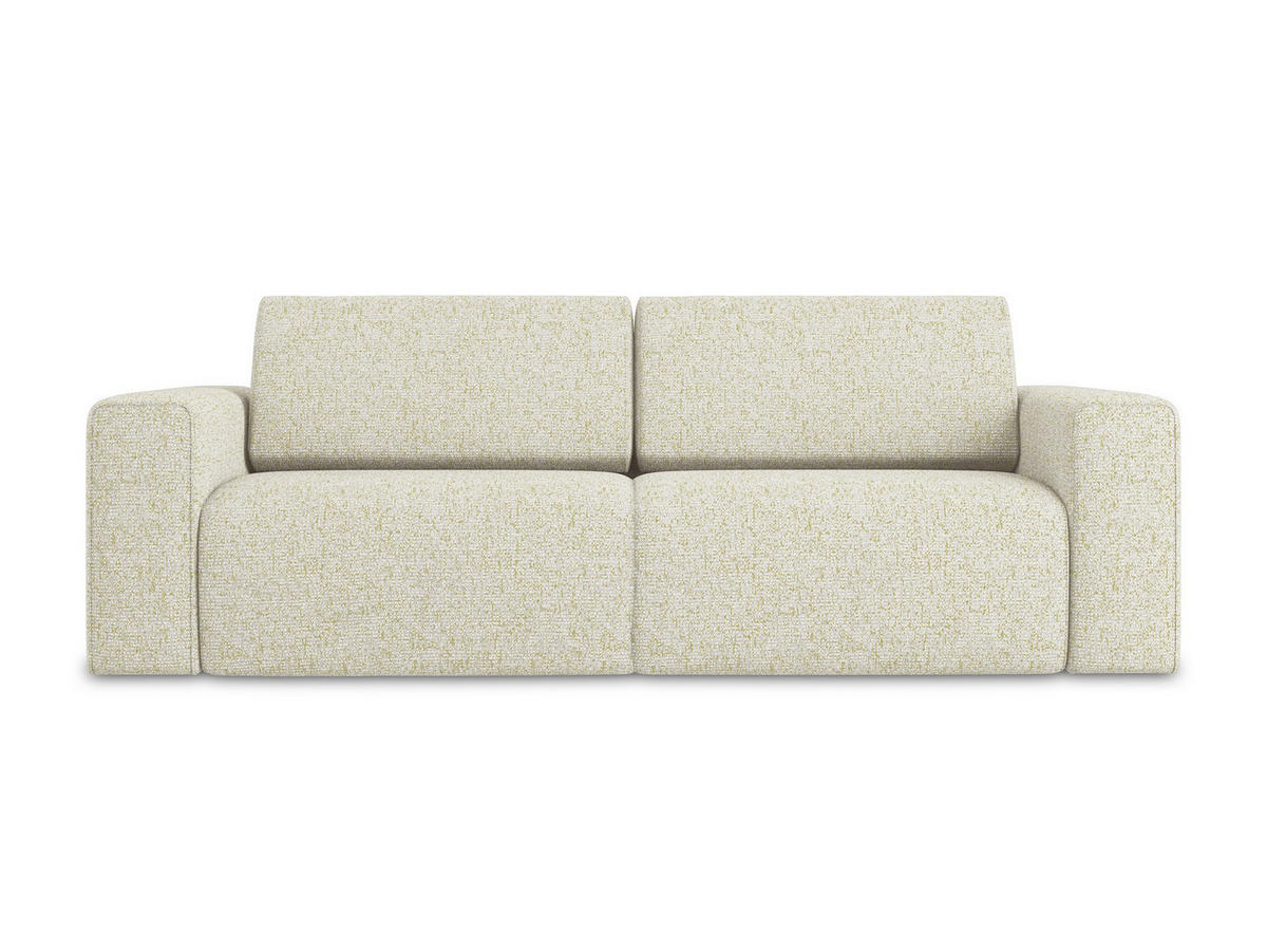 3-SITZER SOFA Strukturstoff Stoff Beige - Beige/Creme, Kunststoff/Textil (224/80/103cm) - Makamii