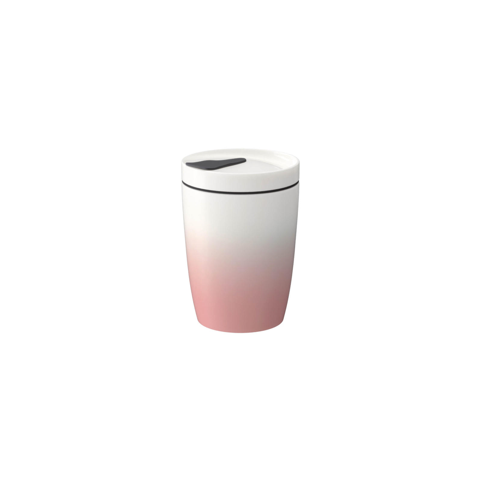 KAFFEEBECHER S Coffee To Go Powder 290 ml - Weiß/Rosa, Keramik (0.29L) - like.Villeroy & Boch
