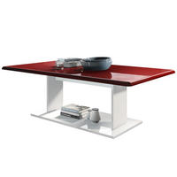 COUCHTISCH Mono Tischplatte in Bordeaux Hochglanz - Bordeaux, Holzwerkstoff (70/120/40cm) - Vladon