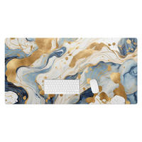 SCHREIBTISCHUNTERLAGE 120x60 cm Blau - Goldfarben/Hellblau, Kunststoff (1.6/120/60cm) - Wallfluent