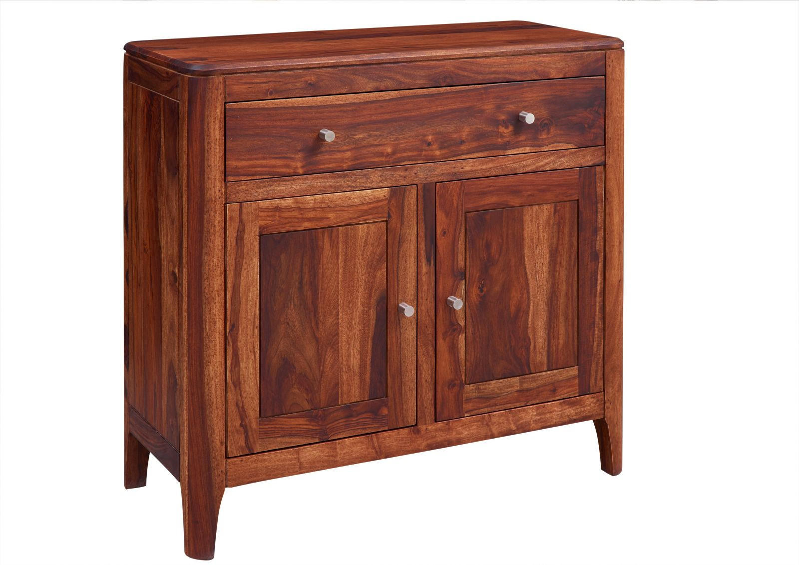 SIDEBOARD Sheesham 88x40x85 walnuss geölt BROOKLYN #24 - Dunkelbraun, Holz (88/85/40cm) - Massivmoebel24