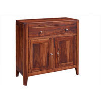 SIDEBOARD Sheesham 88x40x85 walnuss geölt BROOKLYN #24 - Dunkelbraun, Holz (88/85/40cm) - Massivmoebel24