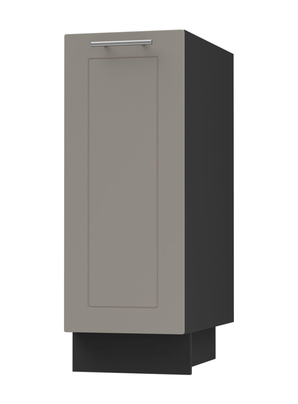 KÜCHENUNTERSCHRANK Kvantum D1D/30 Beige Matt / Schwarz Matt 30 / 50 / 82cm - Beige/Schwarz, Holz/Holzwerkstoff (30/82/50cm) - Feldmann-Wohnen