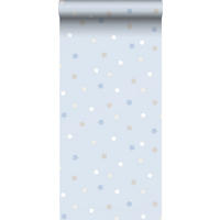 TAPETE kleine Sterne 53 cm x 10 m - Blau, Papier (53/0.1cm) - Sanders & Sanders