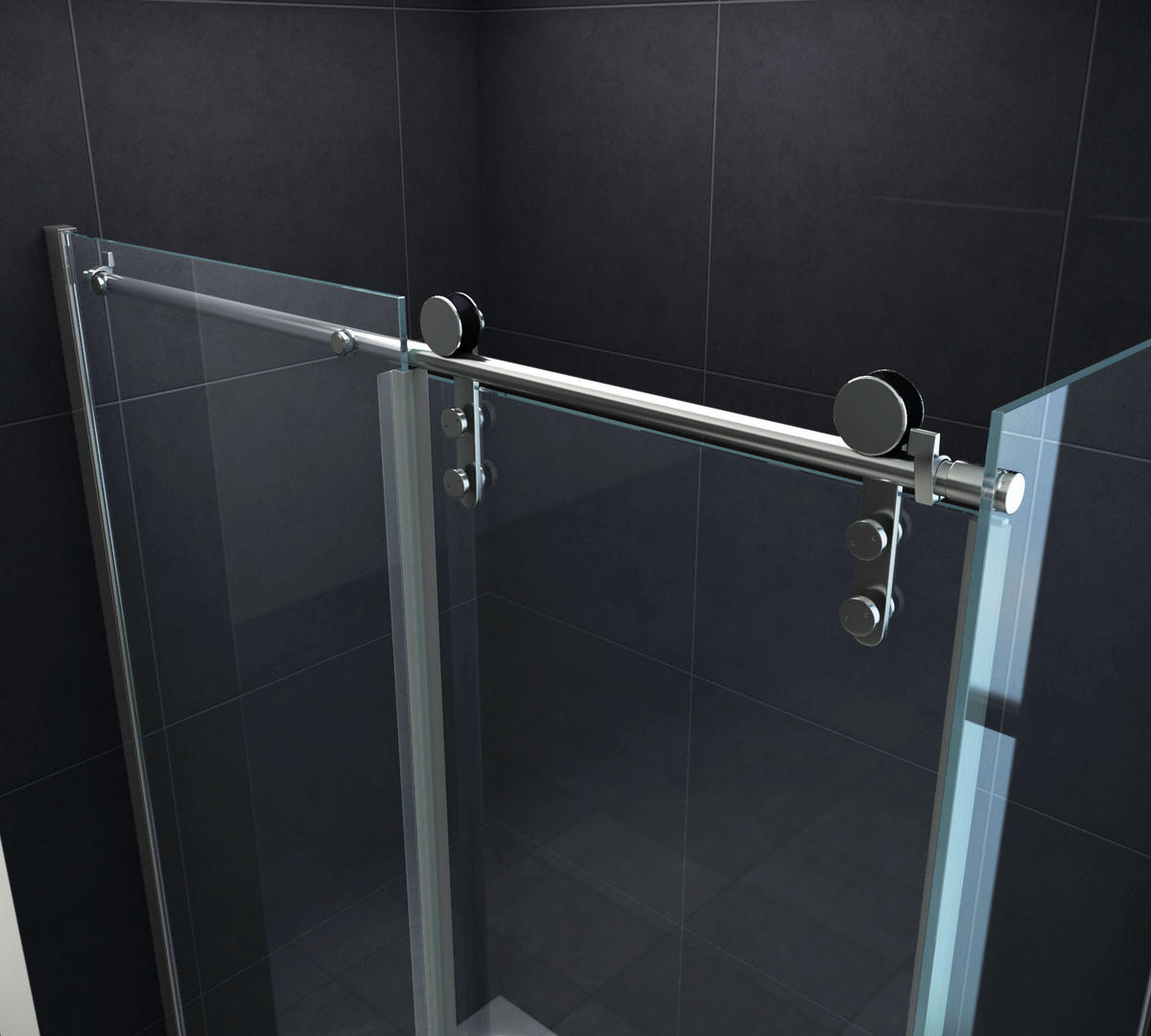 DUSCHKABINE LARGOS Klar 150 x 90 x 195 cm 8 mm ESG - Klar, Glas (90/150/195cm) - Glasdeals