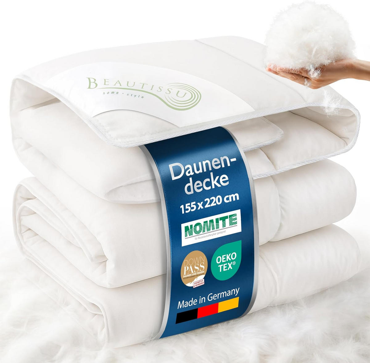 BETTDECKE BeauNuit DA 155x220cm Weiß - Weiß, Textil (155/220cm) - Beautissu 