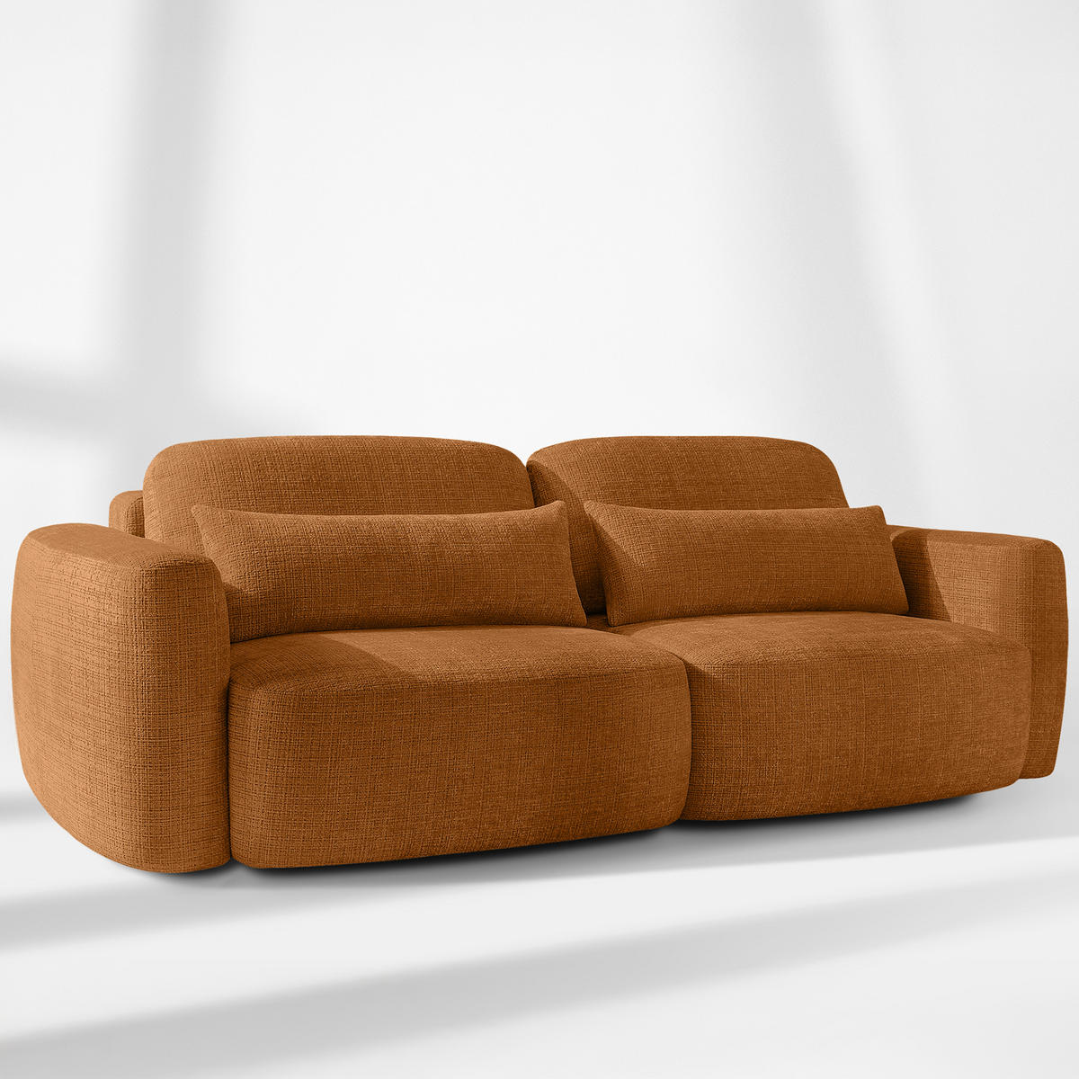 SOFA 3 ELOSA - Rot, Holz/Textil (245/85/115cm) - KONSIMO®