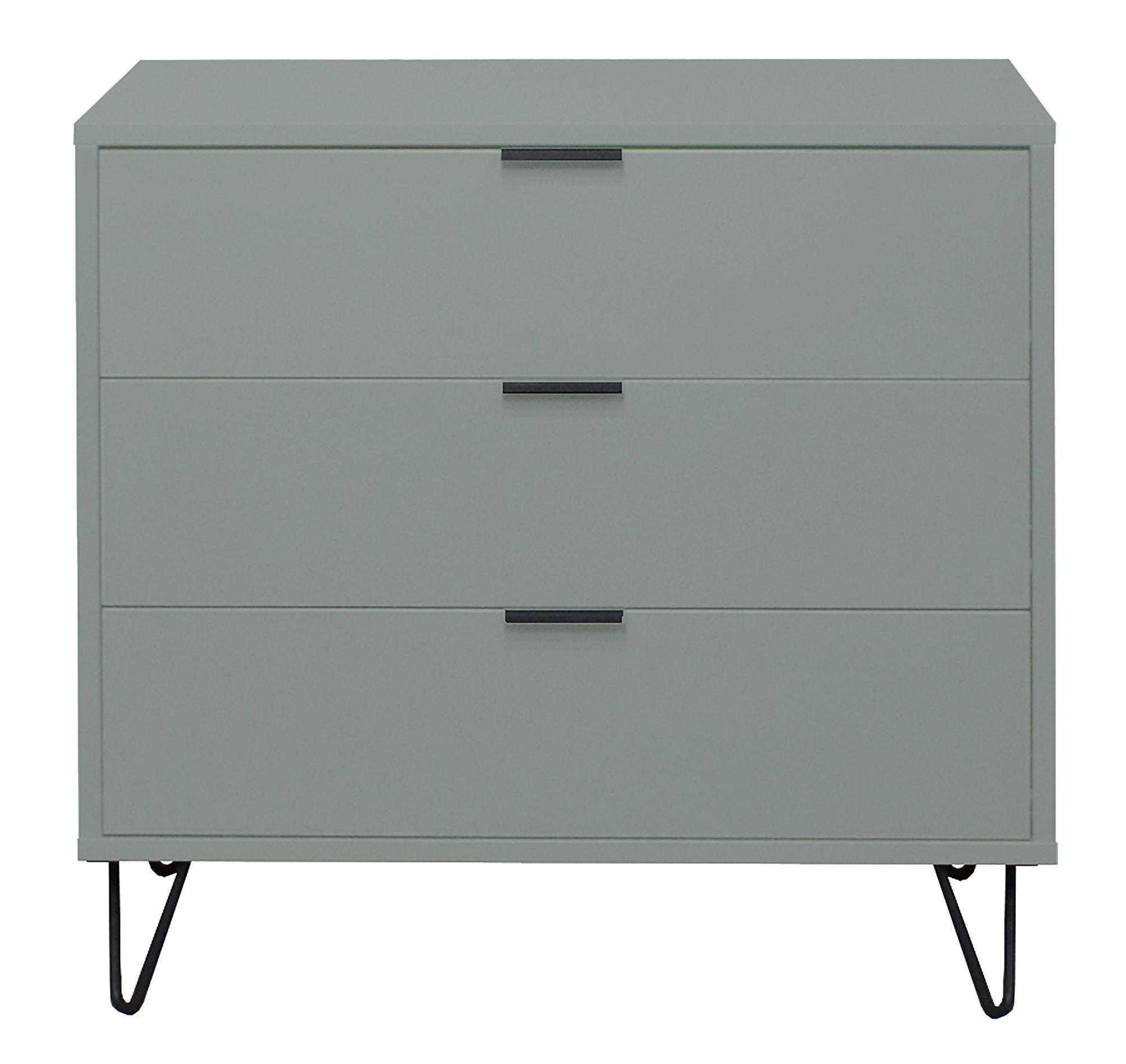 KOMMODE Erna 81x45x82 Pinie Green matt Lack - Grün, Holzwerkstoff (81/82/45cm) - 58aufmkessel