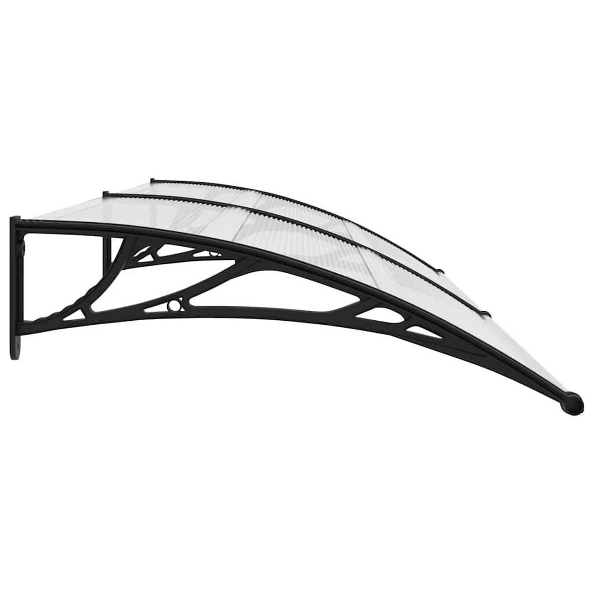 TÜRVORDACH 240/100 Cm Pc - Schwarz, Kunststoff (100/25/240cm) - vidaXL