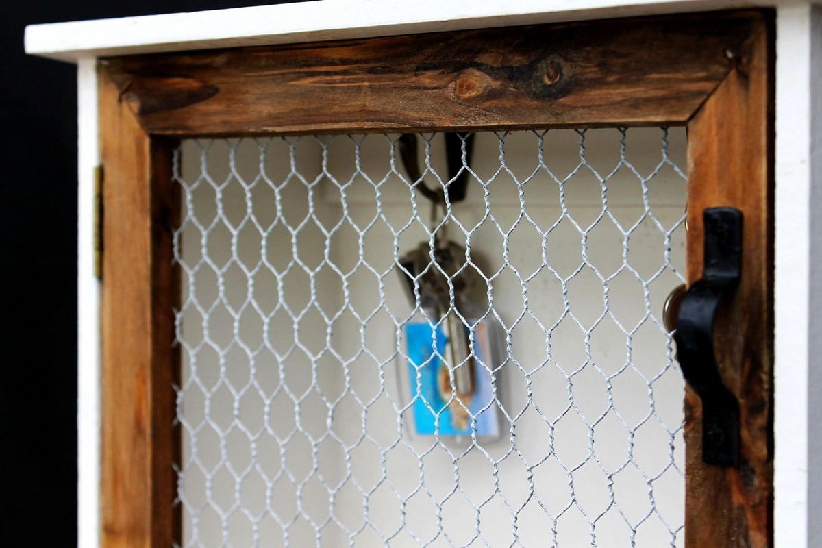 SCHLÜSSELKASTEN Holz Weiß 33/14/42 cm - Weiß, Holz (33/42/14cm) - DanDiBo