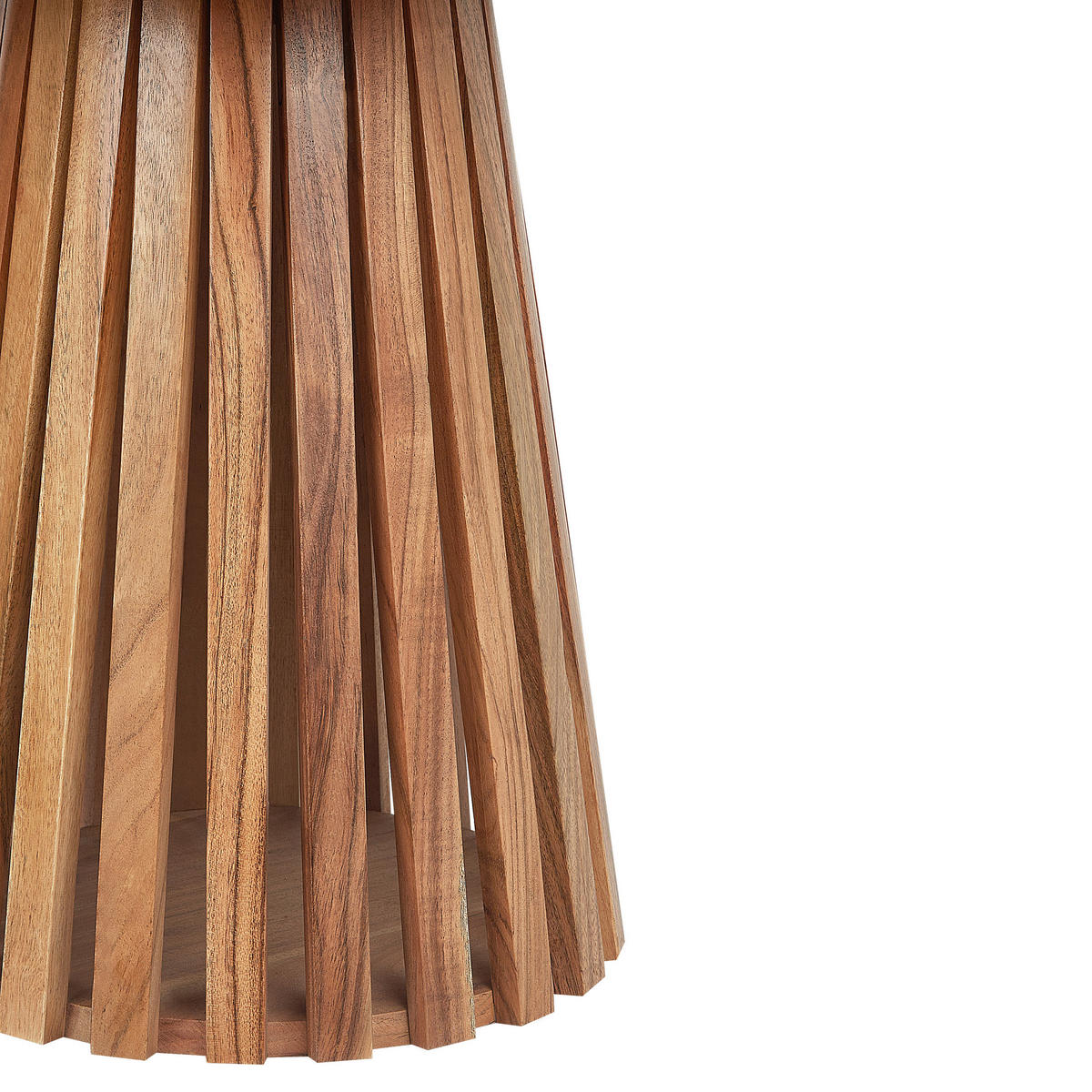 COUCHTISCH Akazienholz dunkelbraun rund 50 cm Mesilla - Dunkelbraun, Holz (50/50/48cm) - Beliani