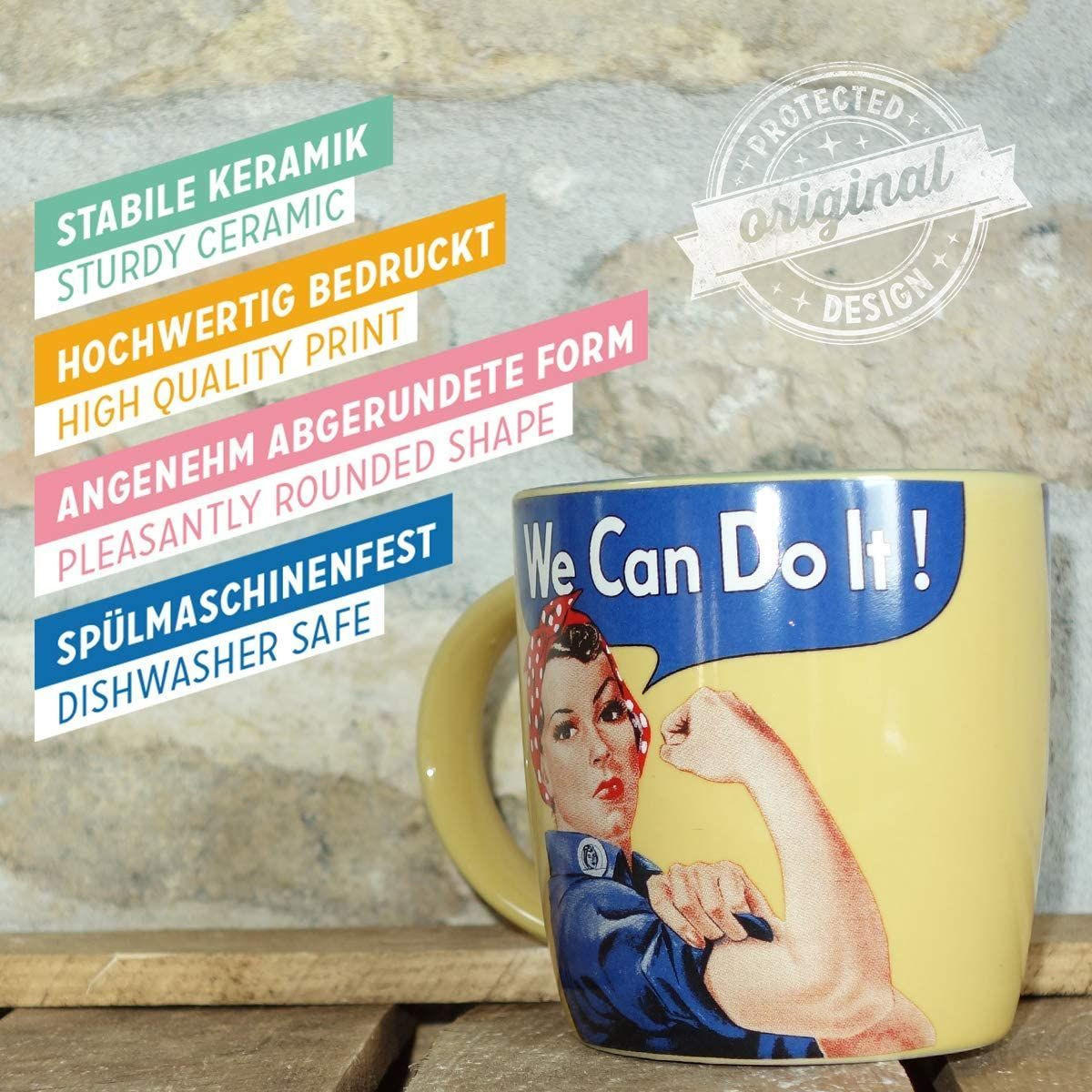 KAFFEETASSE 330 ml USA We can do it - Multicolor, Keramik (0.33L) - Nostalgic-Art