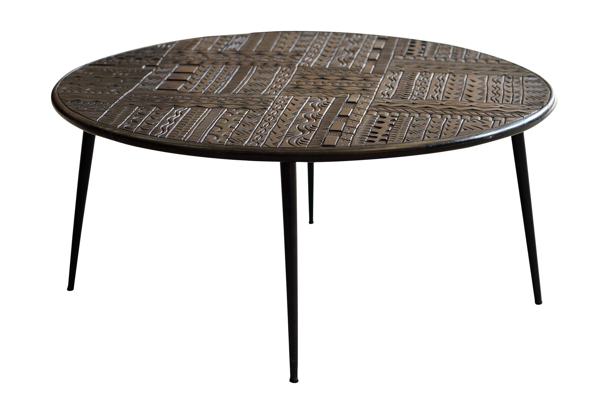 COUCHTISCH mit Mangoholz-Platte und Metallbeinen - Dunkelbraun, Holz (70/70/50cm) - Giner y Colomer