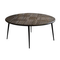 COUCHTISCH mit Mangoholz-Platte und Metallbeinen - Dunkelbraun, Holz (70/70/50cm) - Giner y Colomer