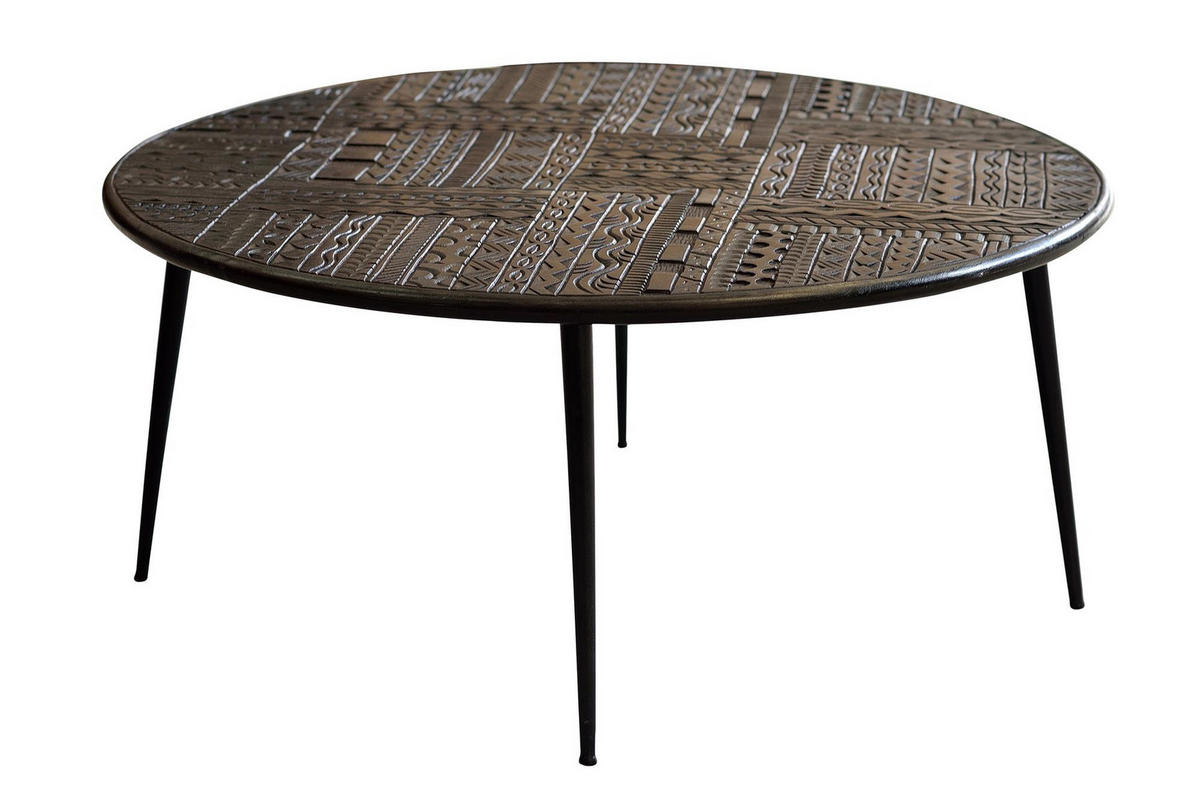 COUCHTISCH mit Mangoholz-Platte und Metallbeinen - Dunkelbraun, Holz (70/70/50cm) - Giner y Colomer