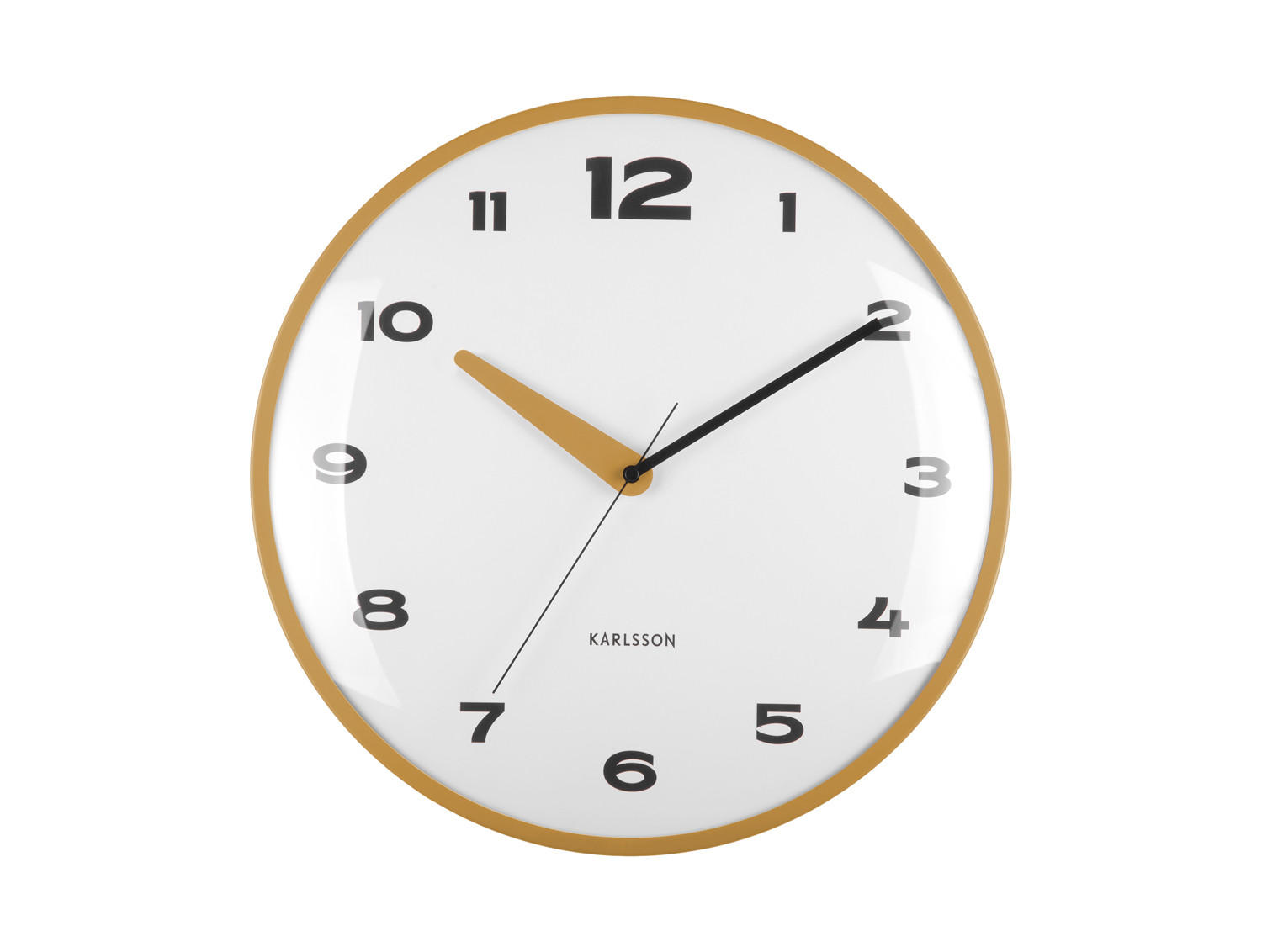 Karlsson Wanduhr Gelb 40x1x40 cm