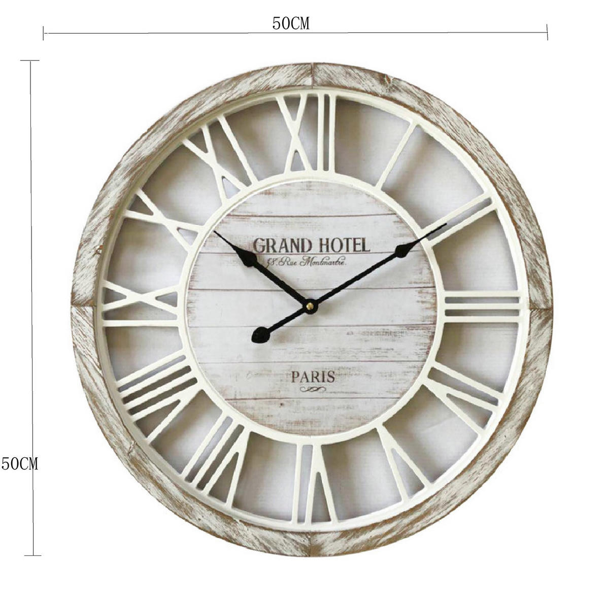 WANDUHR Grau 5/50/50 cm - Grau, Holzwerkstoff (5/50/50cm) - Mobili Rebecca