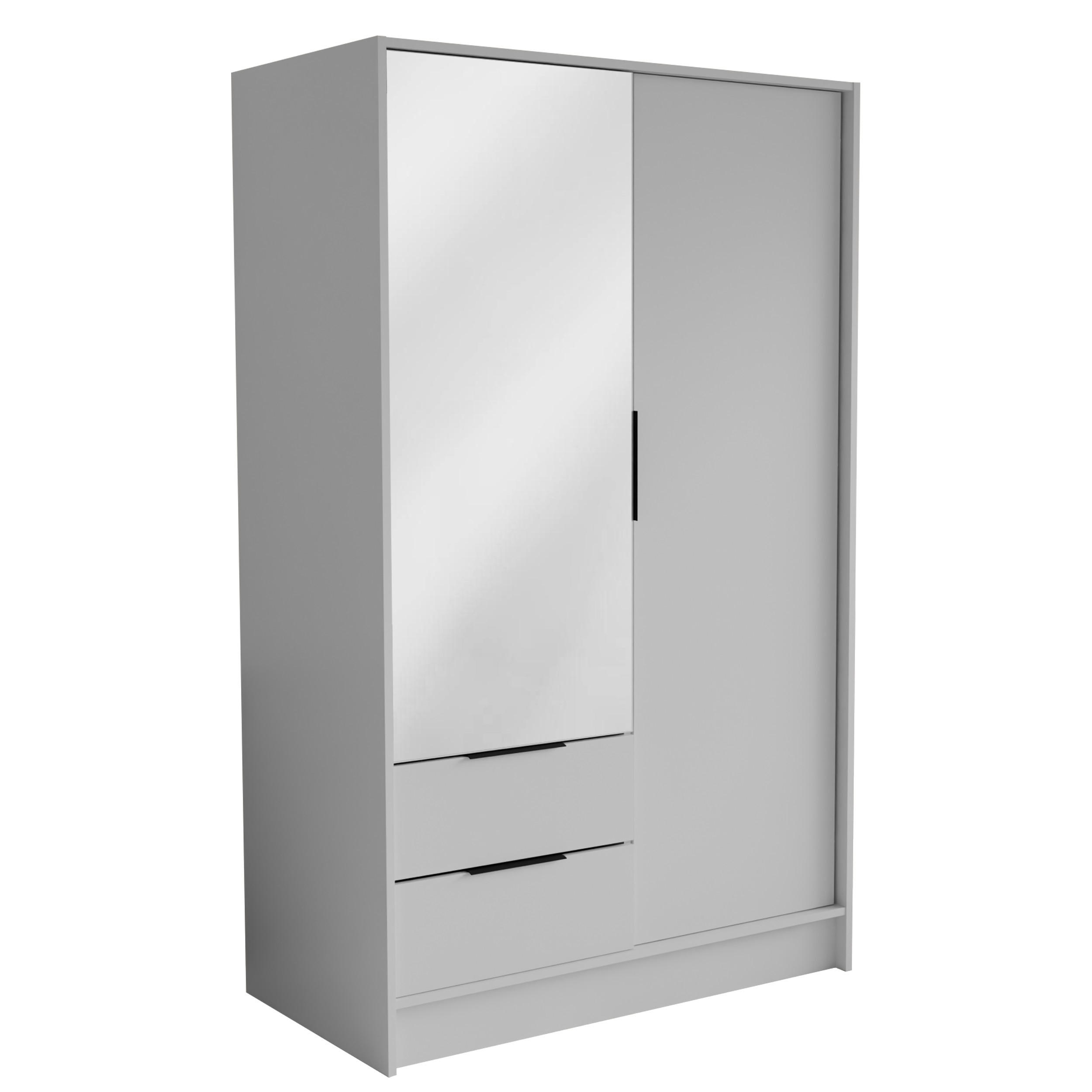 Masseno Drehtürenschrank Weiß 102x200x51 cm