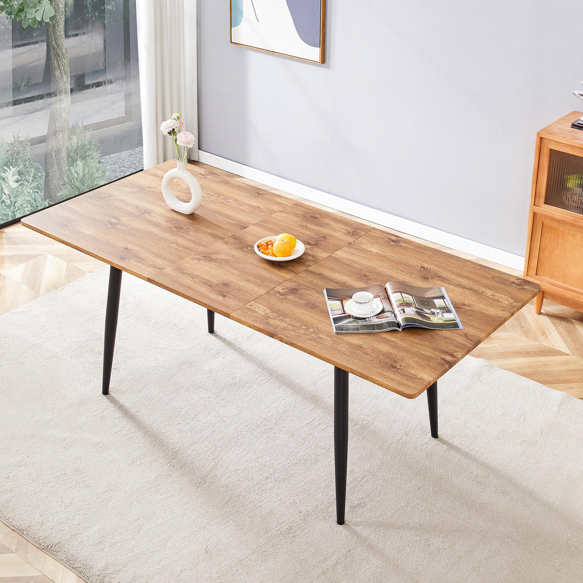 ESSTISCH ausziehbar 190,5/150 cm DE-40077 Natur - Naturfarben, Holzwerkstoff (80/190.5/76.2cm) - ComfortXL
