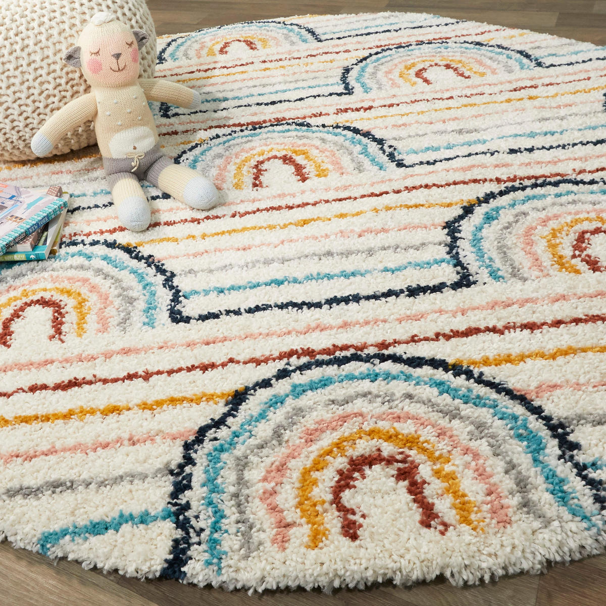 TEPPICH dicker und bequemer Shaggy mehrfarbig - Multicolor, Textil (160/160cm) - AFK Living