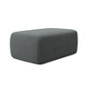 POUF Strukturstoff Stoff Grau - Schwarz/Grau, Kunststoff/Textil (102/40/62cm) - Makamii