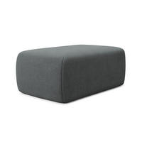 POUF Strukturstoff Stoff Grau - Schwarz/Grau, Kunststoff/Textil (102/40/62cm) - Makamii