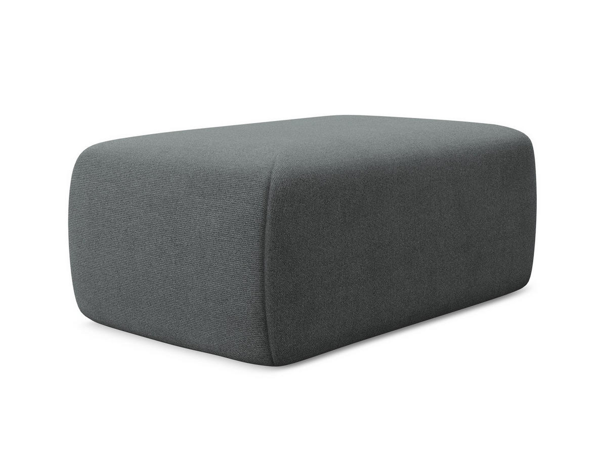 POUF Strukturstoff Stoff Grau - Schwarz/Grau, Kunststoff/Textil (102/40/62cm) - Makamii