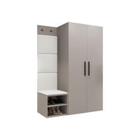 GARDEROBEN-SET Medi IV - Kaschmir/Schwarz, Holzwerkstoff/Kunststoff (80/191/50cm) - MIRJAN24