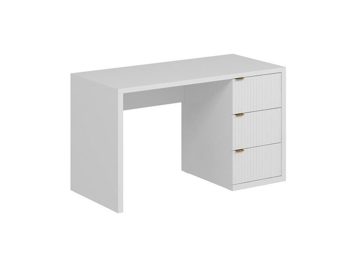 SCHREIBTISCH mit 3 Schubladen - Weiß - MABELI - Weiß, Holz (60/130/75cm) - Vente-Unique