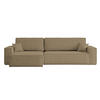 ECKSOFA Mit Schlaffunktion Und Bettkasten, Eckcouch BEST XL Stoff Quelle Hellbraun Links - Hellbraun/Schwarz, Holz/Kunststoff (142/274cm) - Kaiser Möbel