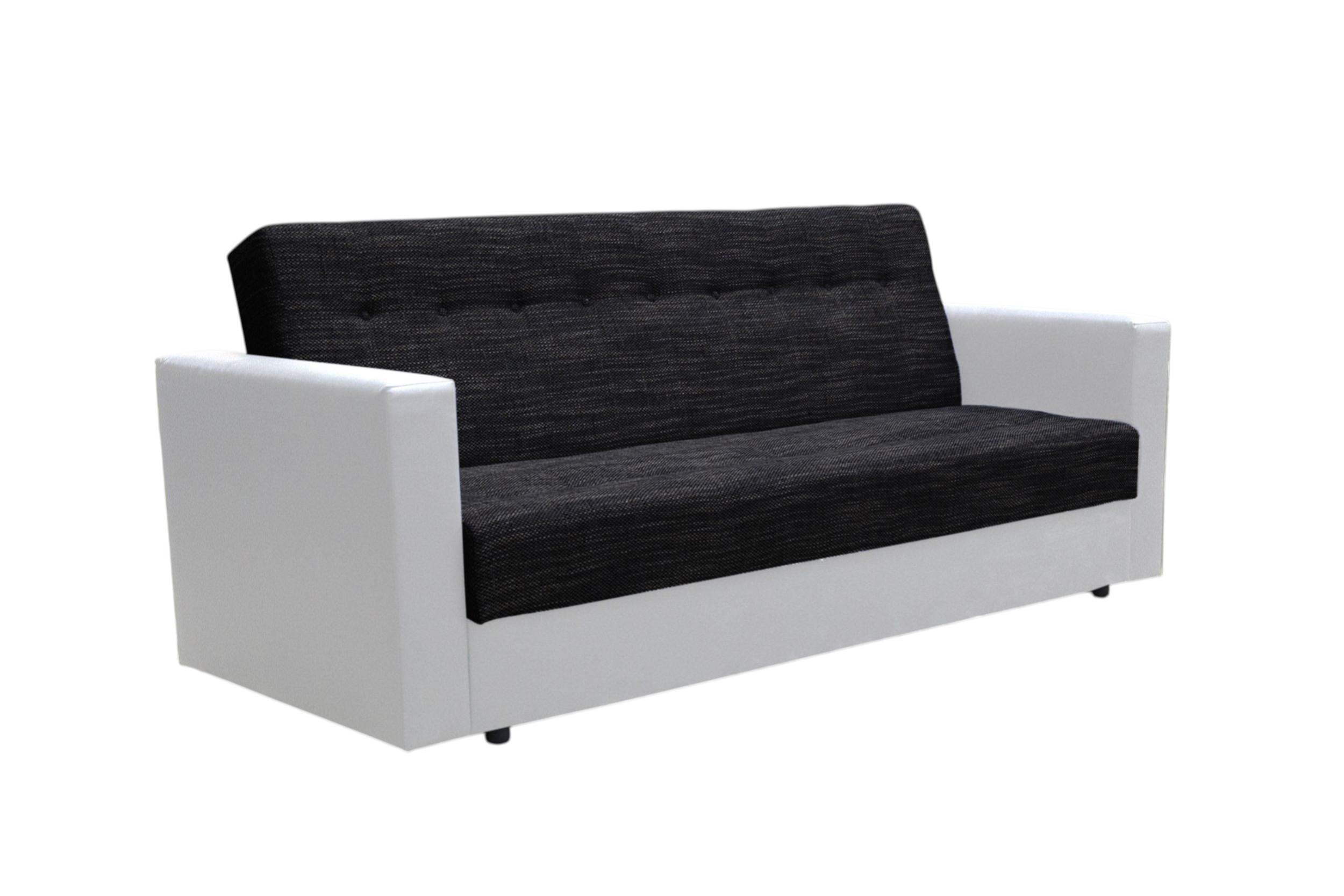 SOFA WIND mit Schlaffunktion KORNET10+DOLARO511 mit Stauraum - Weiß, Textil (87/95/216cm) - Bedante