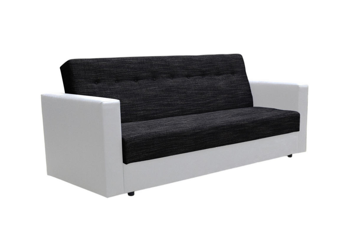 SOFA WIND mit Schlaffunktion KORNET10+DOLARO511 mit Stauraum - Weiß, Textil (87/95/216cm) - Bedante