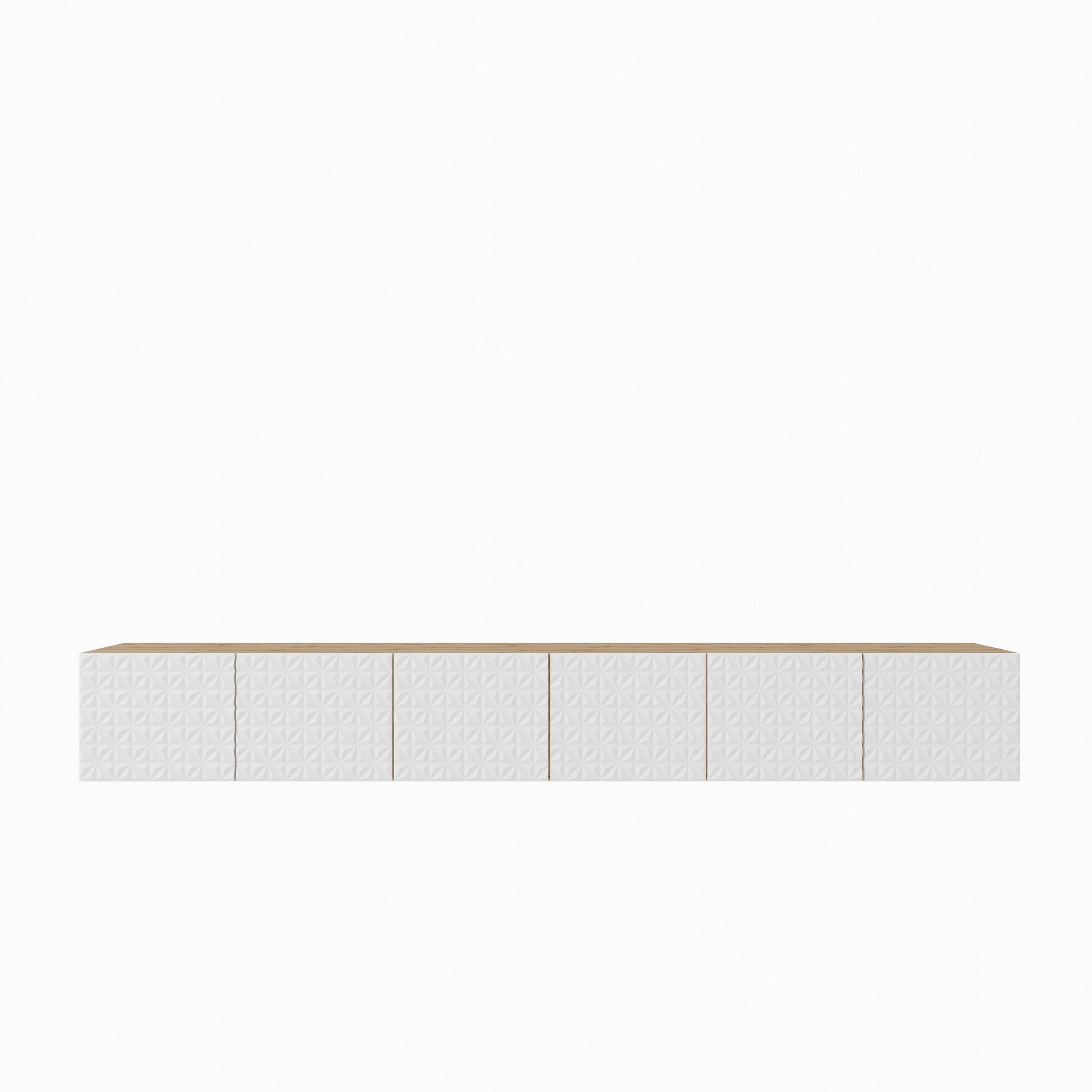 LOWBOARD ROVA 300/41/40 cm, Hängender TV-Schrank Eiche Artisan - Weiß/Eiche Artisan, Holzwerkstoff (300/41/40cm) - MASSENO