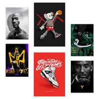 POSTER Set Mit 6 Ikonischer Basketball-König James Jordan Nike Größe A3 und A4 Rahmenlos - Klar, Papier (29.7/1/42cm) - Nacnic