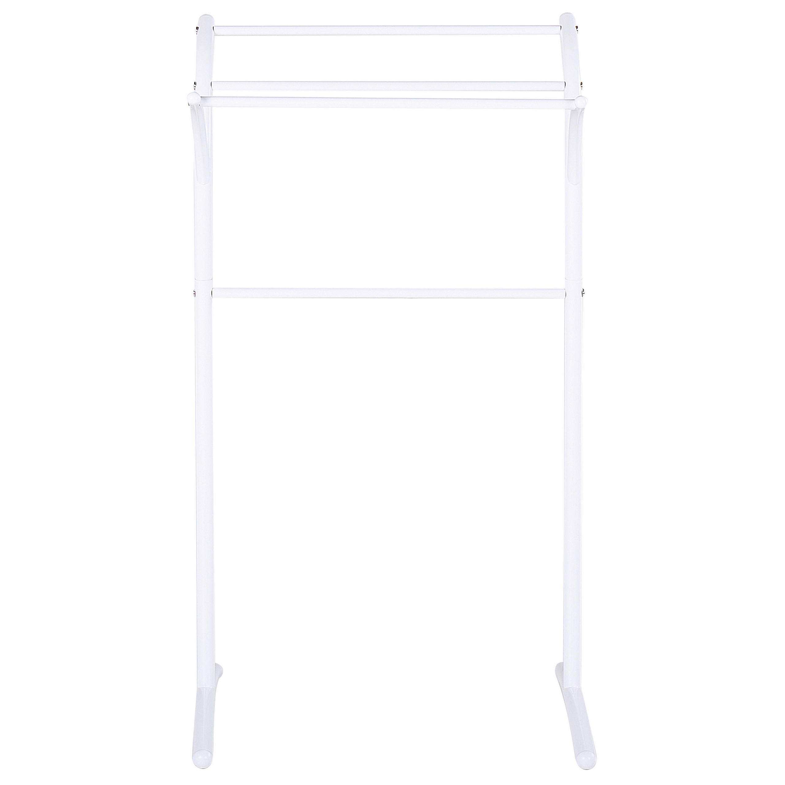 HANDTUCHSTÄNDER Stahl weiß 51 x 91 cm Yopal - Weiß, Metall (51/91/37cm) - Beliani