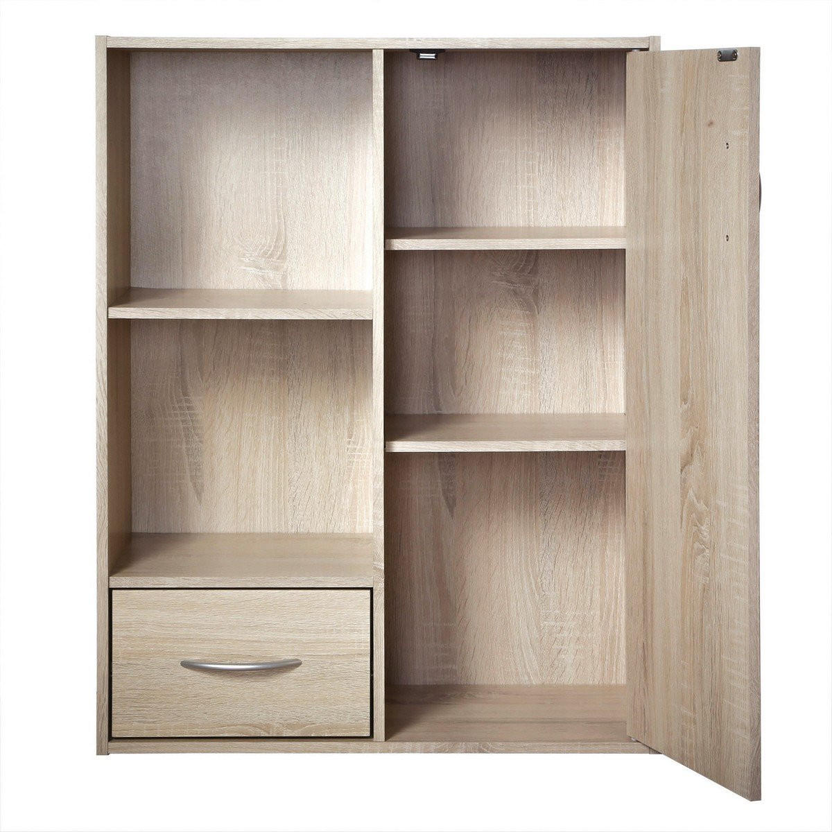 SCHRANK mit 2 Fächern, 1 Schublade und 1 Tür - Apfelbaumfarben, Holzwerkstoff (29.5/80/61.5cm) - Calicosy