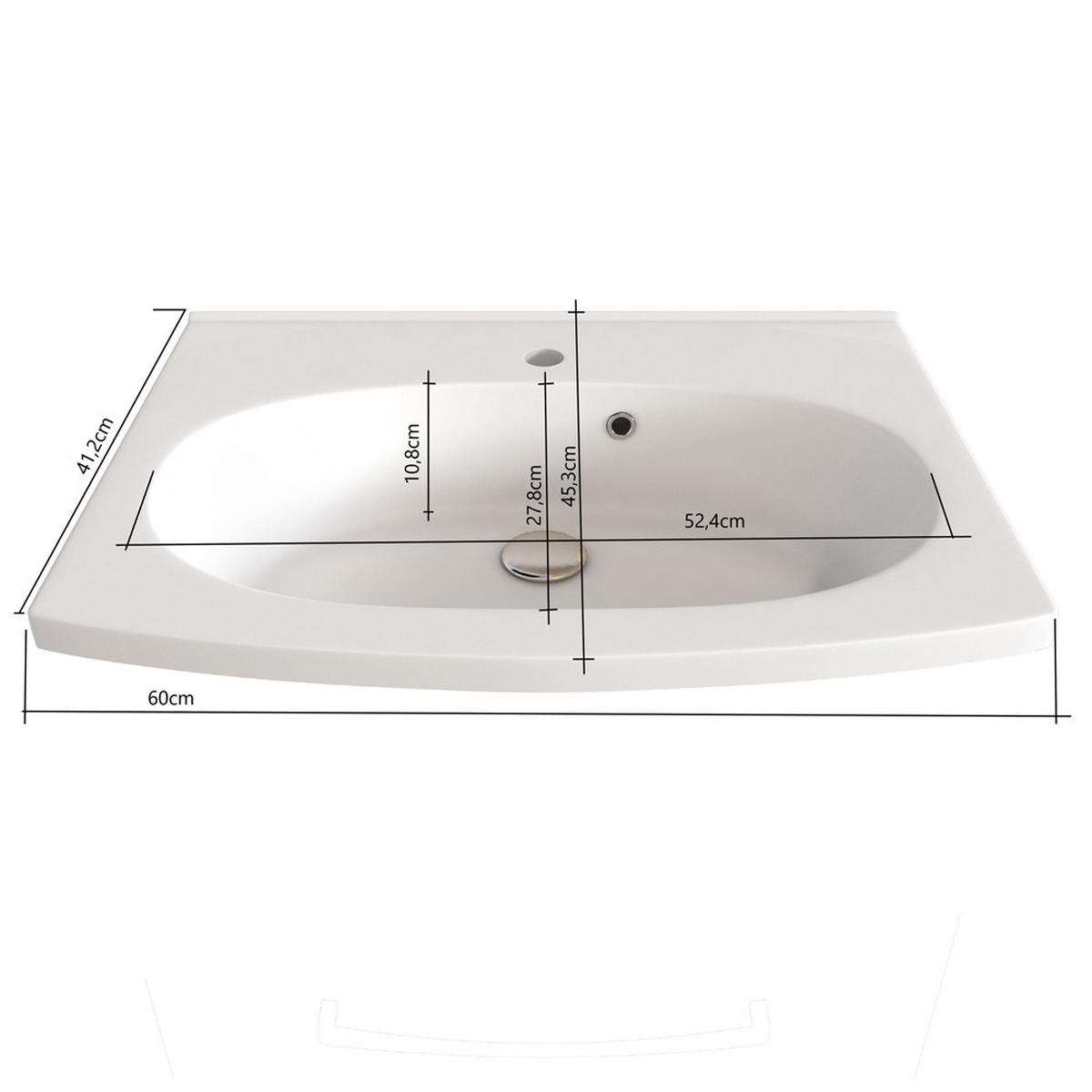 WASCHTISCH Morisson-03 - Braun, Holzwerkstoff (60/54/45cm) - Lomado