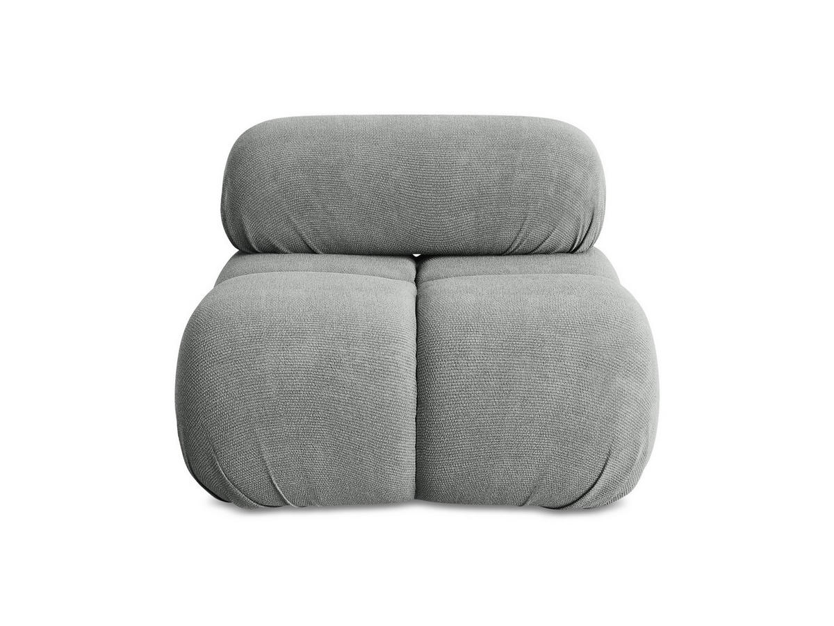 SESSEL Chenille Stoff Grau - Blau/Schwarz, Kunststoff/Textil (96/70/95cm) - Makamii