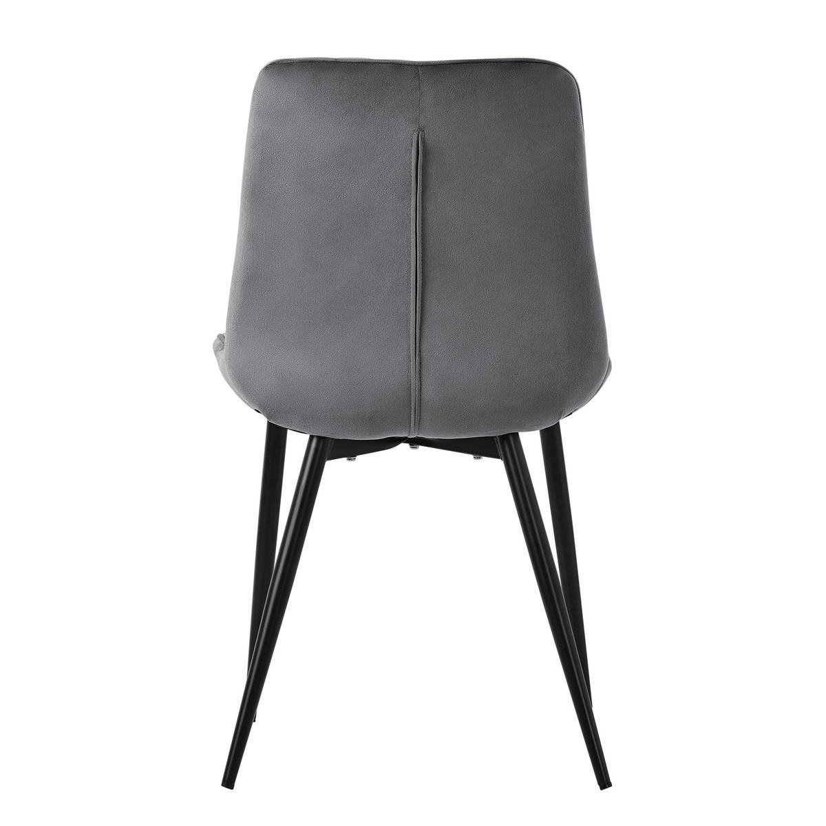 ESSZIMMERSTUHL Anthrazit 2er Set - Anthrazit, Metall (52/89/60cm) - ML-DESIGN