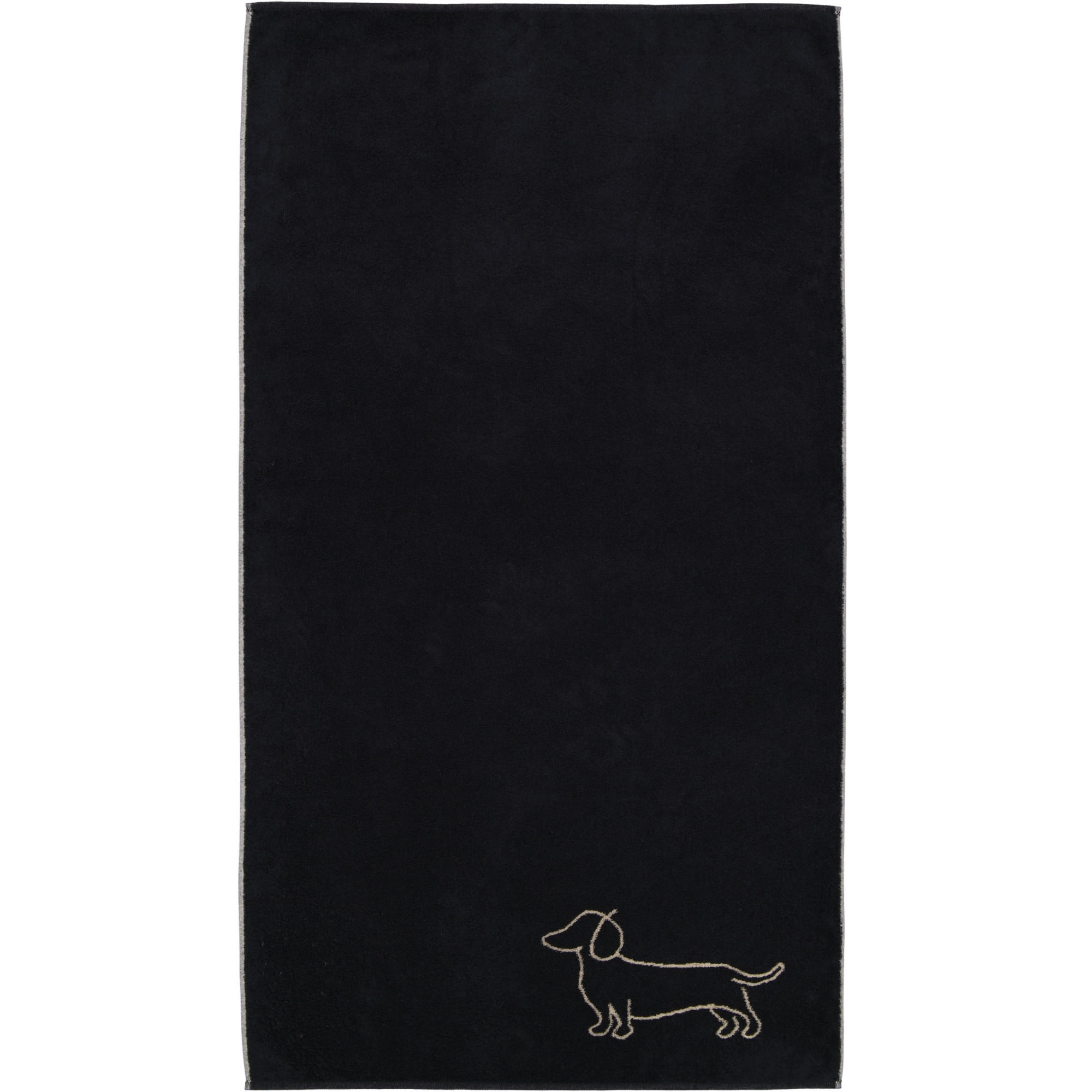 DUSCHTUCH WE LOVE DOGS COMPANION 6248 SCHWARZ-BEIGE - 93 - Schwarz, Textil (80/150cm) - Cawoe