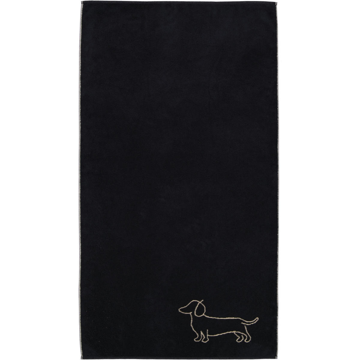 DUSCHTUCH WE LOVE DOGS COMPANION 6248 SCHWARZ-BEIGE - 93 - Schwarz, Textil (80/150cm) - Cawoe