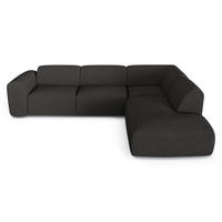 ECKSOFA RECHTS Bouclé-Stoff Dunkles Anthrazit 269cm - Anthrazit, Textil (269/221cm) - Sia Home