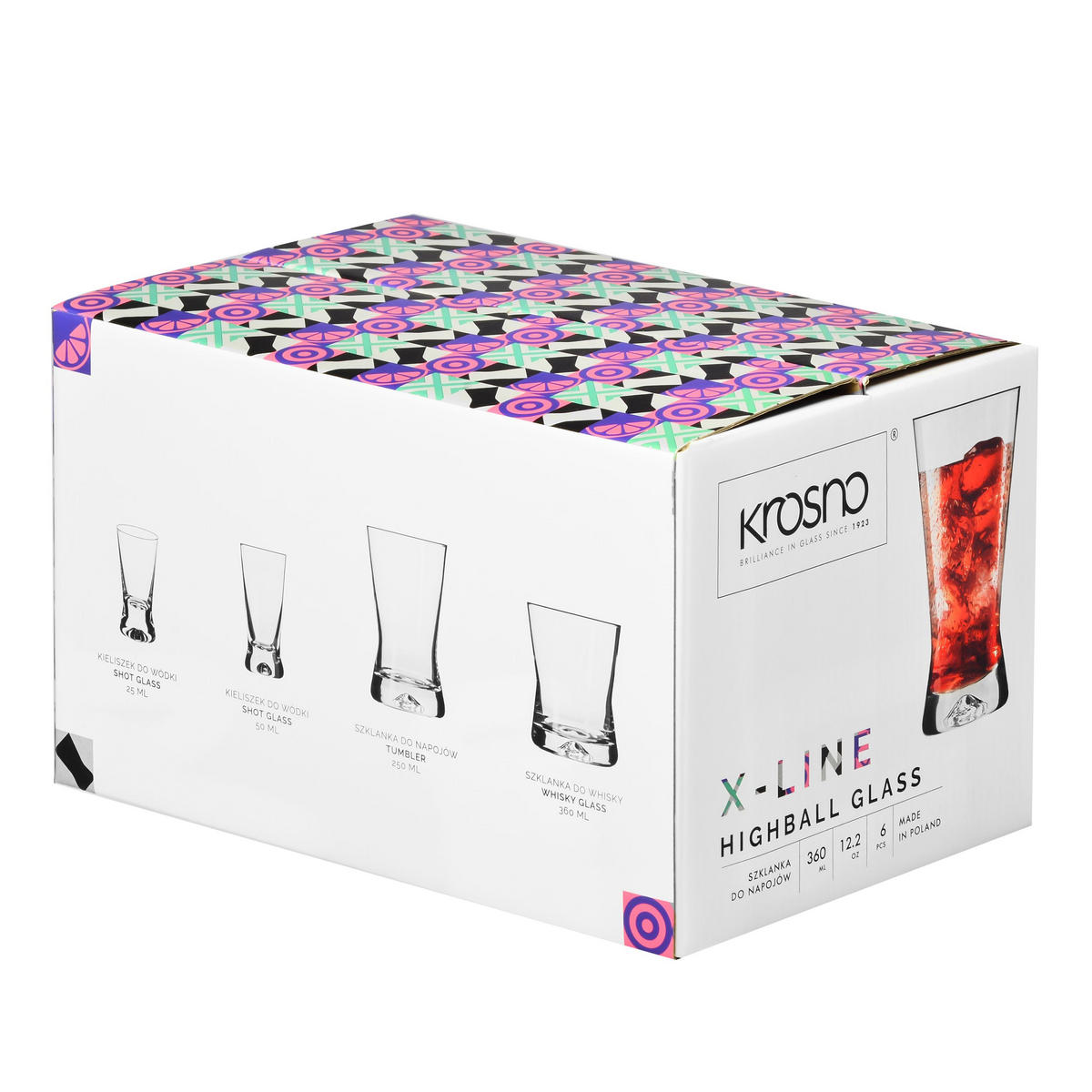 WASSERGLÄSER, 6er-Set, 360 ml - Transparent, Glas (0.36L) - Krosno Glass