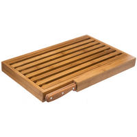 SCHNEIDEBRETT mit Brotmesser, Bambus, 44 x 25 cm - Braun, Holz (27.3/44cm) - 5five Simply Smart