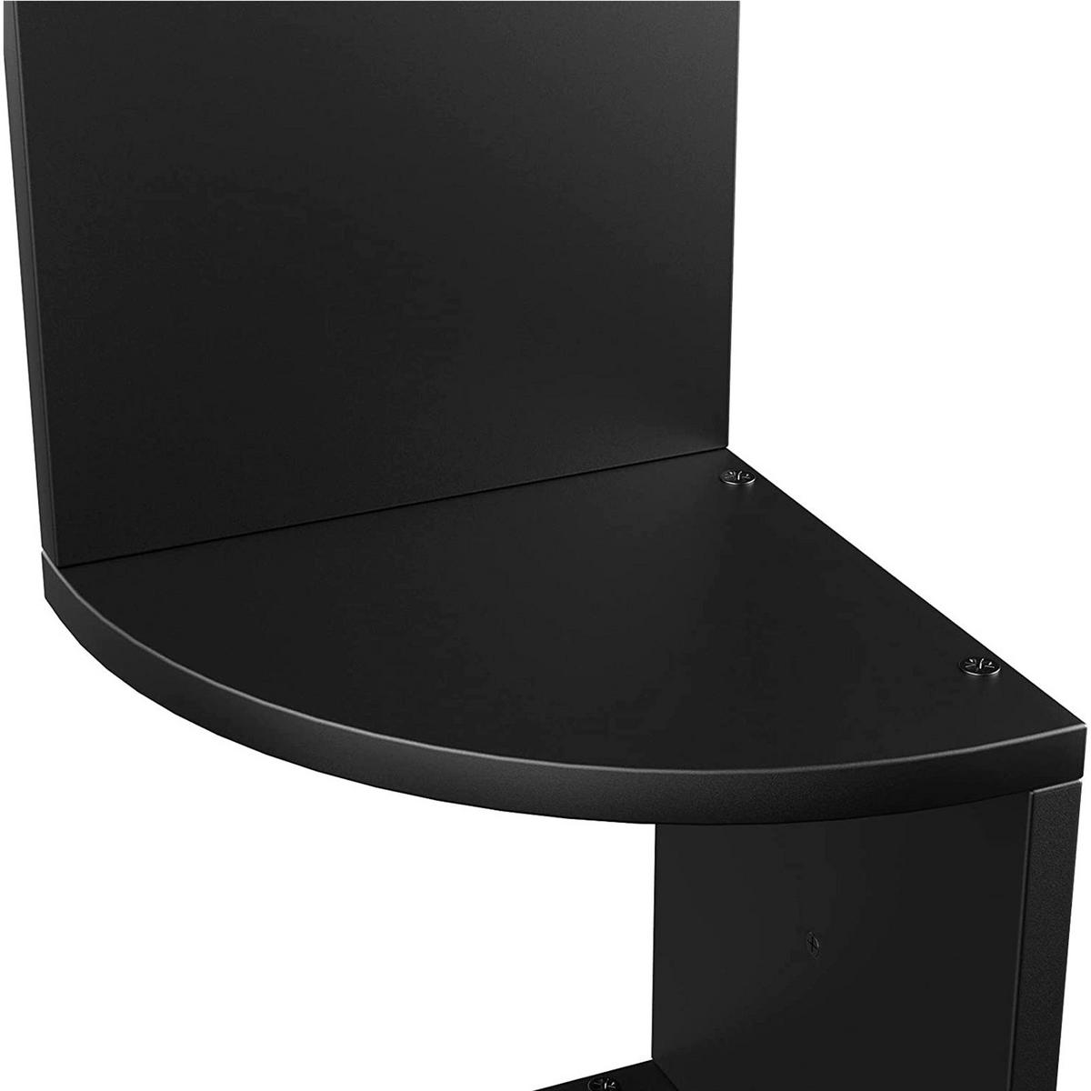 WANDREGAL SCHWEBEREGAL - Schwarz, Holzwerkstoff (20/128/20cm) - Hansiro