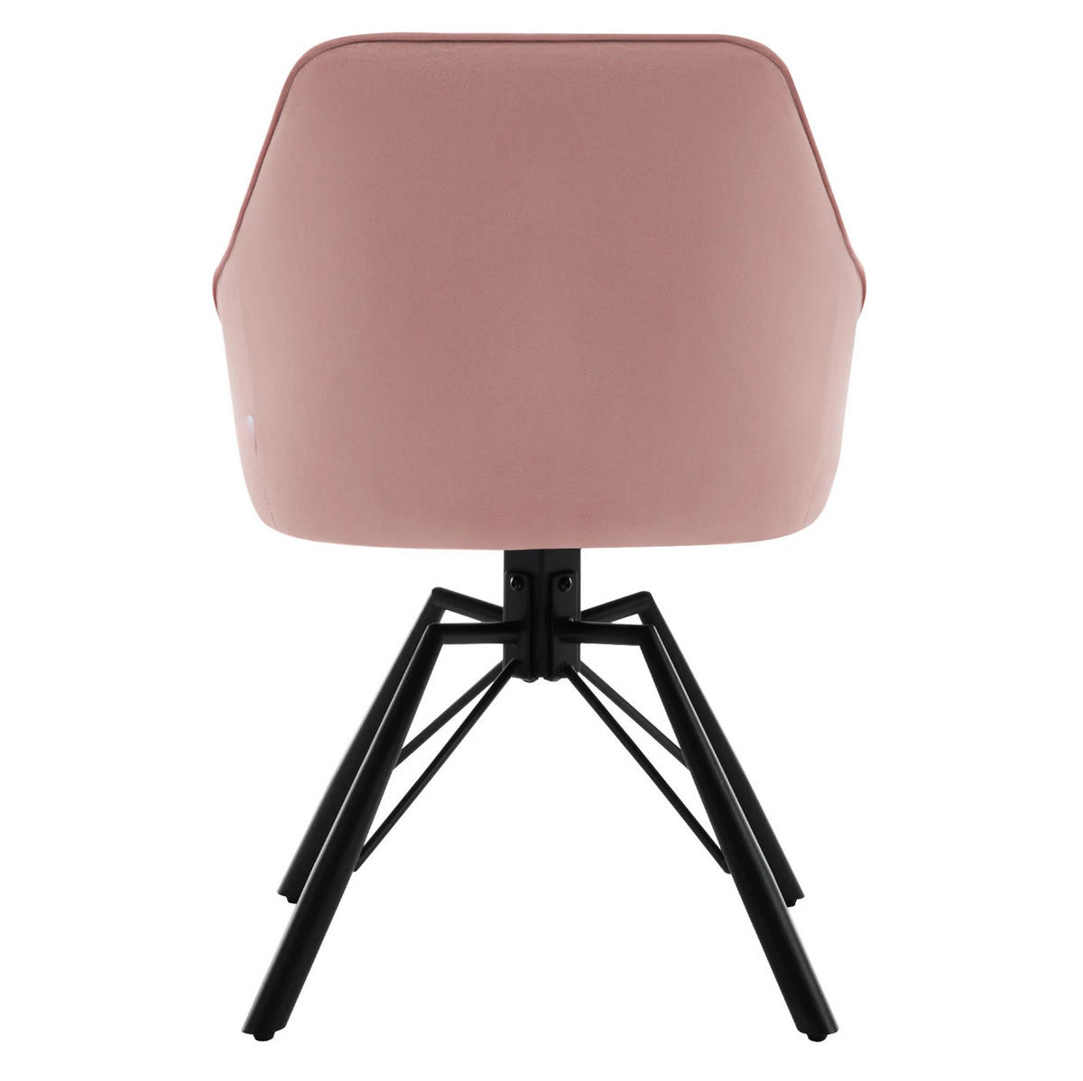 ESSZIMMERSTUHL 2er-Set drehbar Samt Pink - Pink, Metall (54/82.5/57cm) - Meubliv