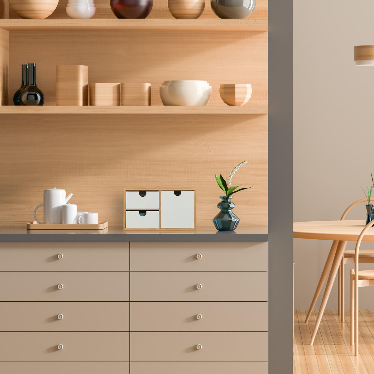 SCHUBLADENBOX - Multicolor, Holz/Holzwerkstoff (25/14.5/20cm) - Relaxdays