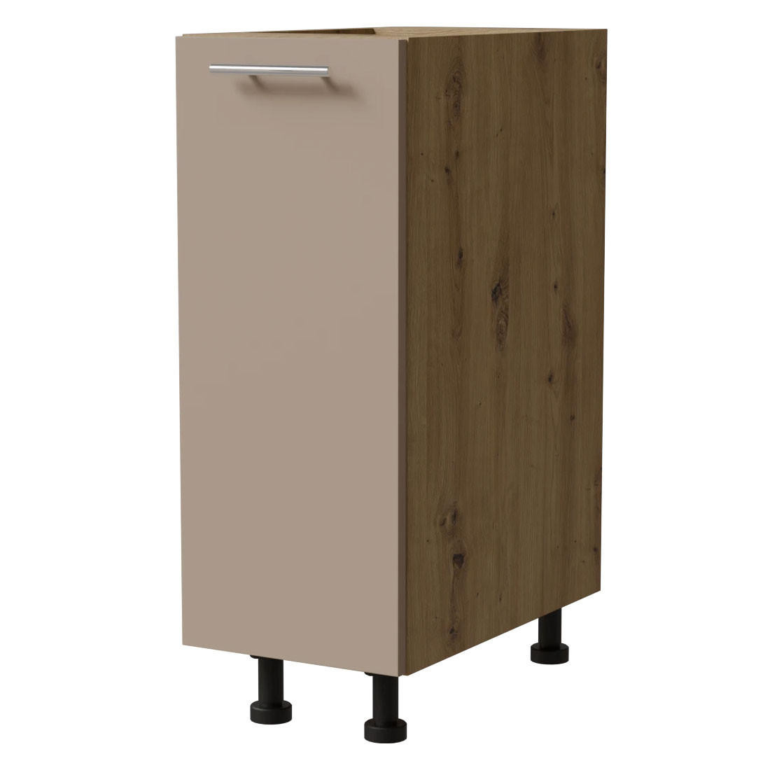 Feldmann-Wohnen Unterschrank Graubraun, Eiche Artisan 30x82x50 cm
