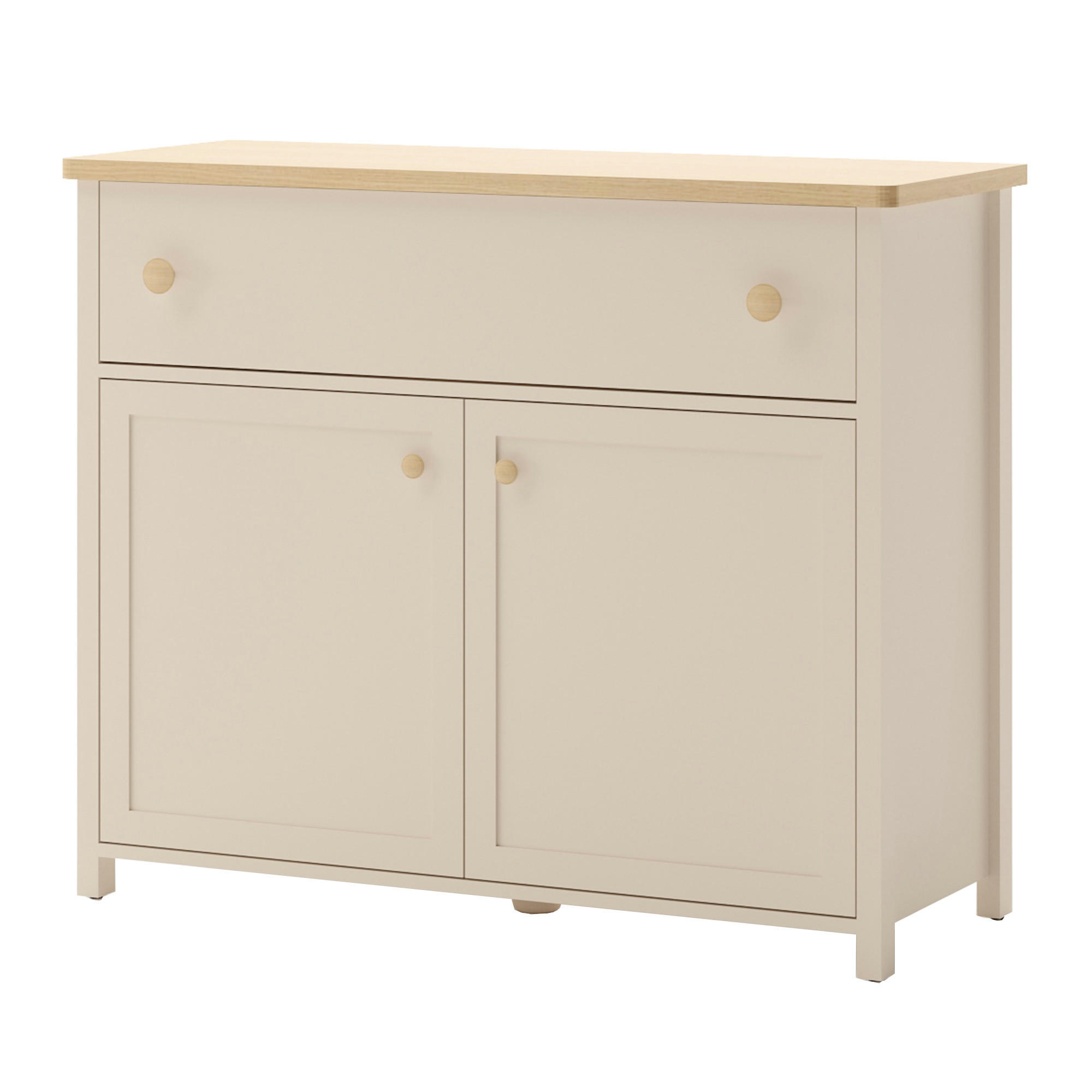 KINDERKOMMODE STORY 5 - Eichefarben/Beige, Holzwerkstoff (110/90/42cm) - Meblini