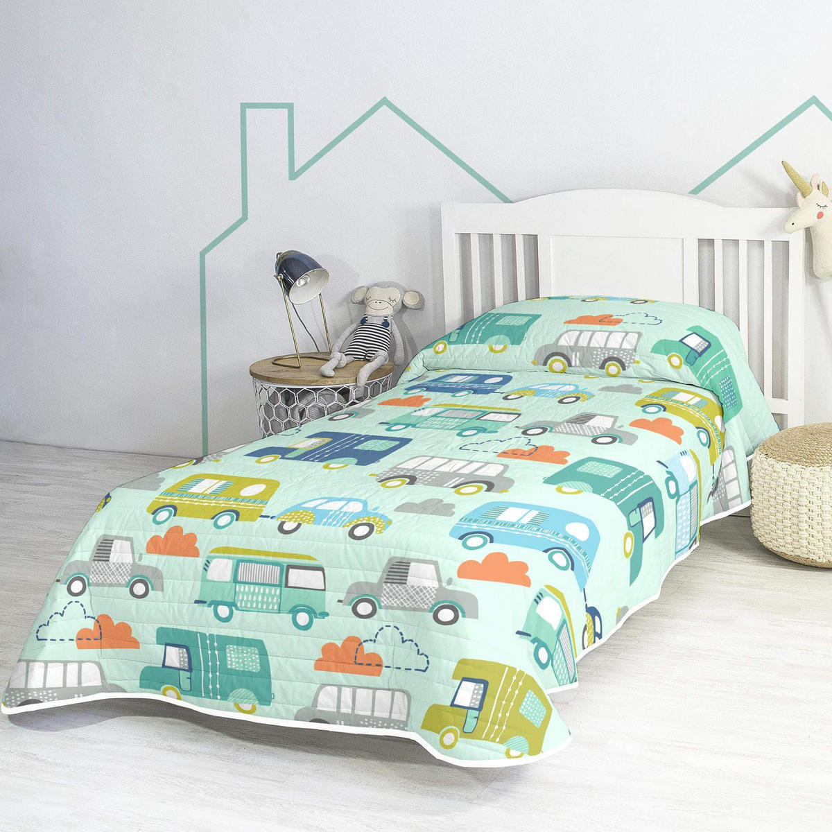 TAGESDECKE holidays 200x260 cm (bett 105) mehrfarbig - Multicolor, Textil (200/260cm) - Happy Friday